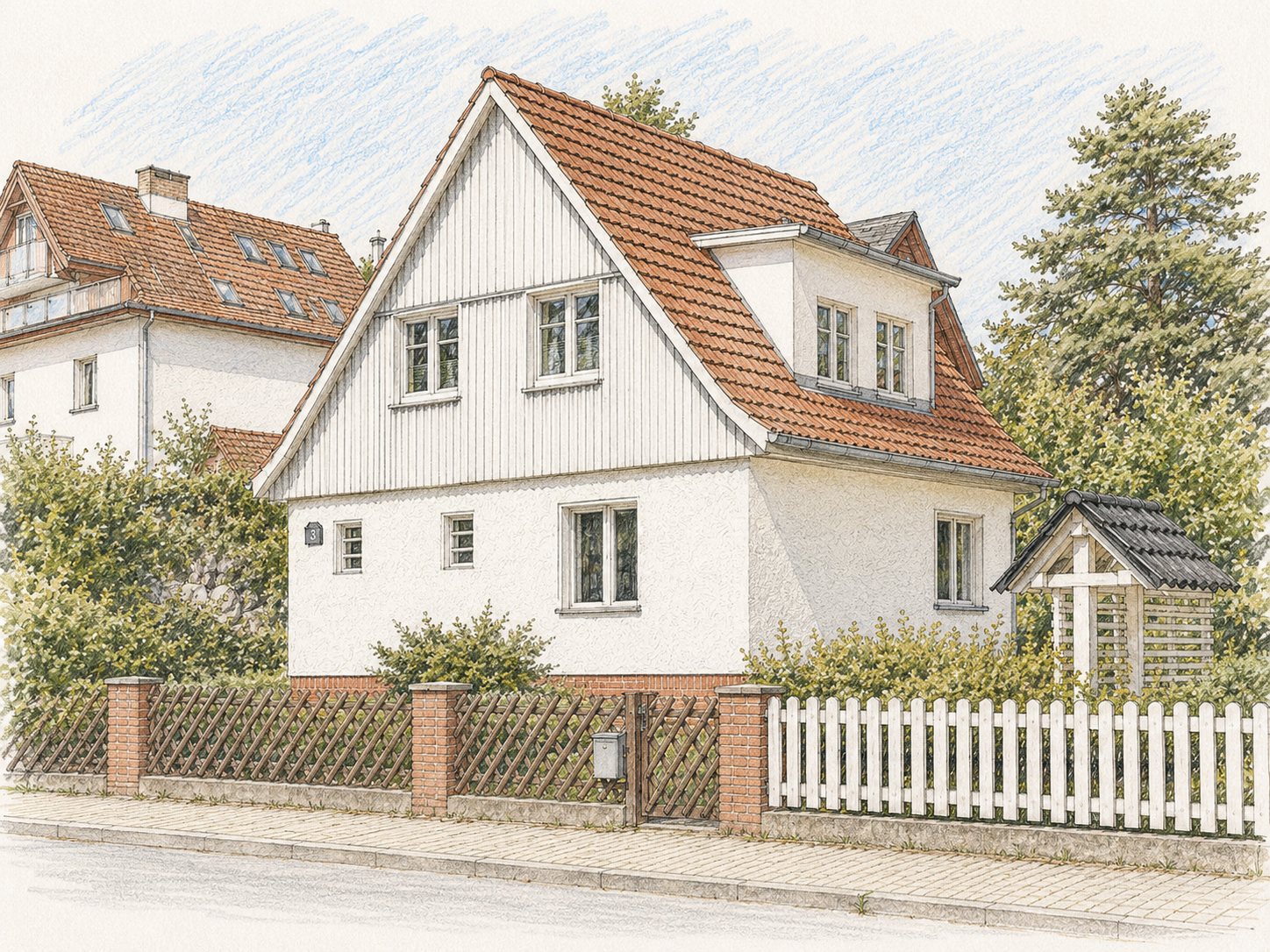 Martin-Luther-Straße, Berlin-Hermsdorf – Zeichnung